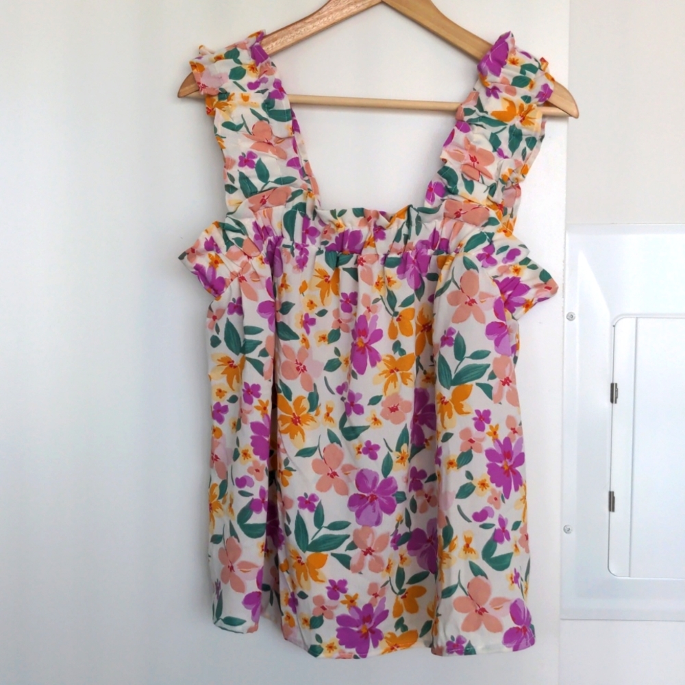 NWT Perch by Blu Pepper Sleeveless Babydoll Tank SZ XL